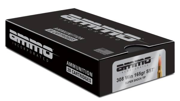 Ammo Inc Signature Hunt .308 Win Rifle Ammo - 165 Grain | Super Shock Tip | 20rd Box