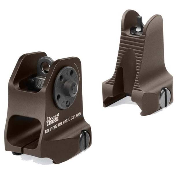 DANIEL DEFENSE FRONT/REAR SIGHT COMBO BROWN