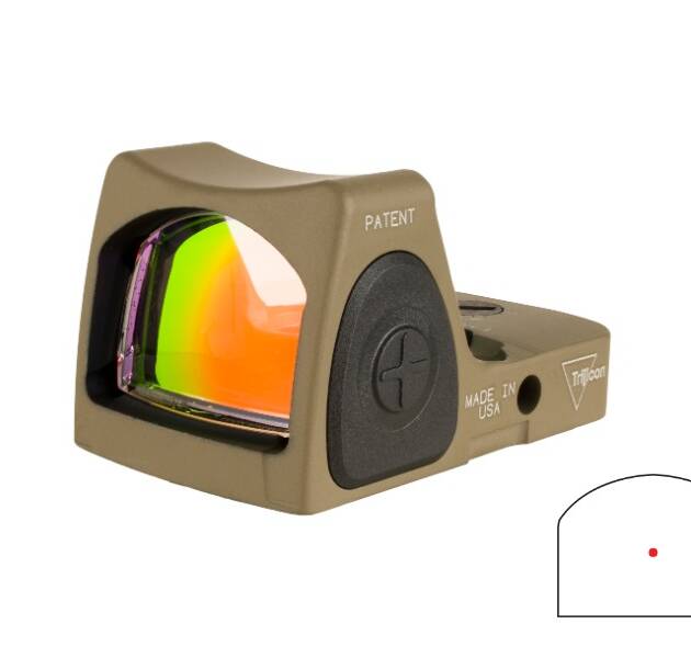 TRIJICON RMR TYPE 2 AS LED 3.25 MOA FDE
