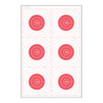 ACTION TGT BLSEYE MILI RED 100PK
