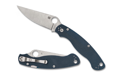 SPYDERCO MILITARY 2 G-10 4" BLUE