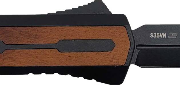 Zastava A7 OTF Knife - American Walnut Wood | S35VN Spear Point Blade