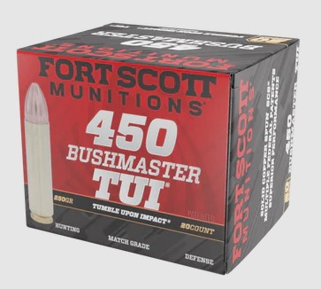 Fort Scott Munitions 450 Bushmaster Rifle Ammo - 250gr | 20rd Box