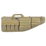 TACTICAL AR CASE WITH EXTERNAL HANDGUN CASE, 35", SOFT, TAN