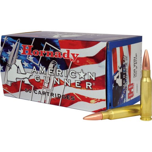 AMERICAN GUNNER AMMUNITION - 308 WIN, 155 GR, BTHP MATCH, 2700 FPS, 50/BX