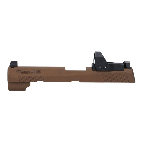 X SERIES SLIDE ASSEMBLY - COYOTE BROWN, P320, 4.7", 9MM LUGER, W/ ROMEO 1 PRO, 6 MOA