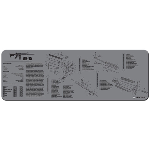 AR-15 CLEANING MAT - 12" X 36" - GREY