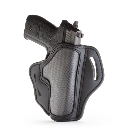 PROJECT STEALTH OPEN TOP BELT HOLSTER - BLACK, RIGHT HANDED, CARBON FIBER, BERETTA 92FS, BH2.3