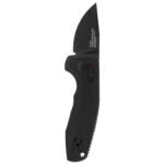 SOG-TAC AU COMPACT CA SPECIAL - BLACK, DROP POINT, PLAIN EDGE, 1.96" BLADE