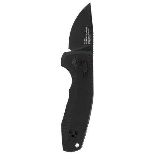 SOG-TAC AU COMPACT CA SPECIAL - BLACK, DROP POINT, PLAIN EDGE, 1.96" BLADE