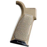 AR OVERMOLDED ENHANCED PISTOL GRIP - FDE, 15 DEGREES