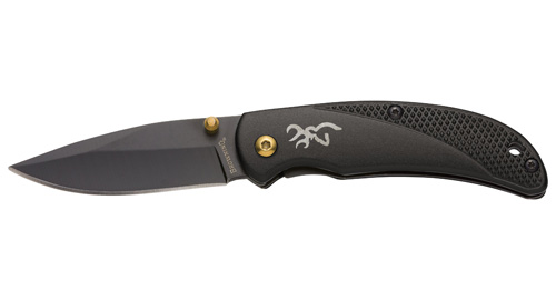 PRISM 3 - BLACK, DROP POINT, PLAIN EDGE, 2 3/8" BLADE