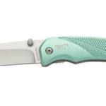 ALLURE - MINT GREEN, DROP POINT, PLAIN EDGE, 2 7/8" BLADE