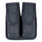 DOUBLE MAG POUCH (SINGLE ROW) CORDURA - BLACK, 9MM/.40 CAL/.45 CAL