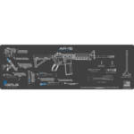AR-15 INSTRUCTIONAL PROMAT - CHARCOAL GRAY/CERUS BLUE
