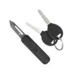 CALIFORNIA OTF 928SB - BLACK, TANTO, 1.75" STONEWASHED BLADE, SIDE RETRACTION