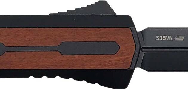Zastava A7 OTF Knife - American Walnut Wood | S35VN Dagger Blade