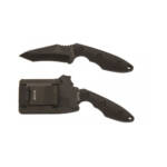 TDI/HINDERER HELL FIRE FIXED KNIFE - BLACK, TANTO POINT, PLAIN EDGE, 3.56" BLADE