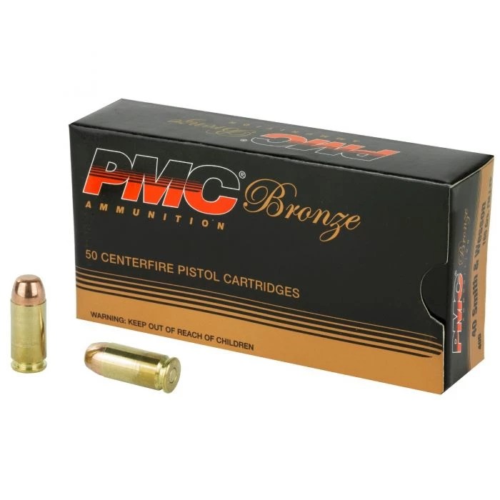 PMC Bronze .40 S&W Handgun Ammo - 165 Grain | FMJ-FP | 50rd Box