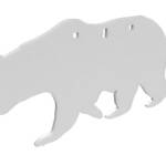 B/C AR500 3/8" SILHOUETTE BEAR WHT