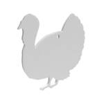 B/C AR500 3/8" SILHOUETTE TURKEY WHT