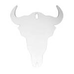 B/C AR500 3/8" SILHOUETTE SKULL WHT