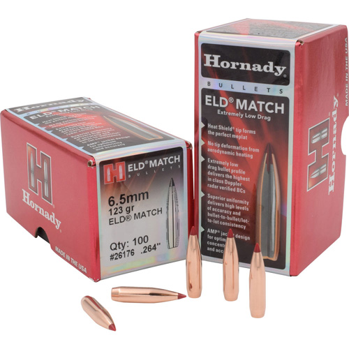 ELD MATCH BULLETS - 6.5MM, 123 GRAIN, 100/BX