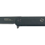EK FOLDER - BLACK, DROP POINT, PLAIN EDGE, 4" BLADE