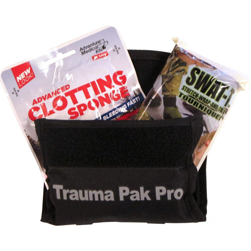 TRAUMA PACK PRO WITH QUIKCLOT & SWAT-T - BLACK