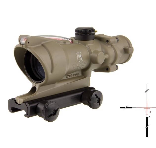 TRIJICON ACOG 4X32 .223 FDE BAC RED