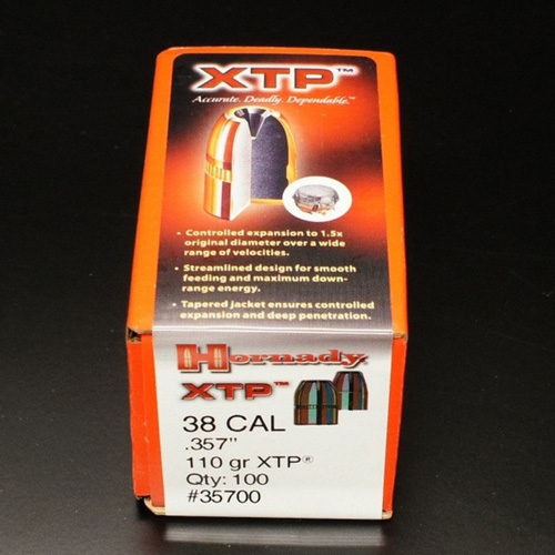 XTP EXTREME TERMINAL PERFORMANCE BULLETS - 38 CAL. .357" HP, 110 GR, 100/BX
