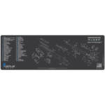 RUGER MINI 14 RANCH SCHEMATIC RIFLE MAT - CHARCOAL GREY/CERUS BLUE, 12" X 36"